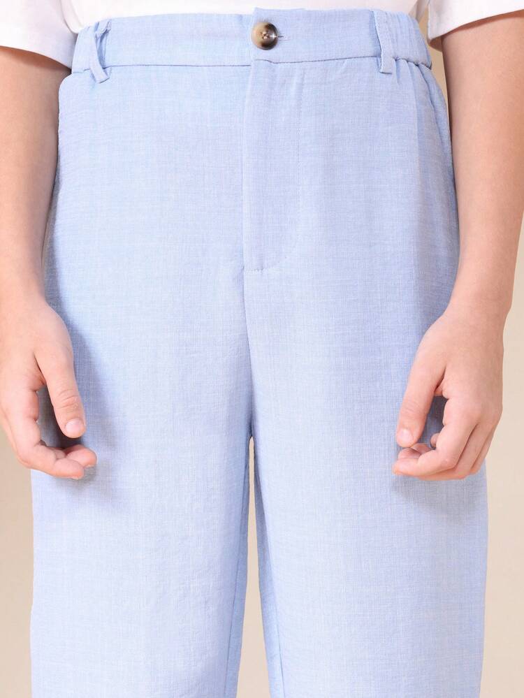 Light Blue Blazer And Pants Set