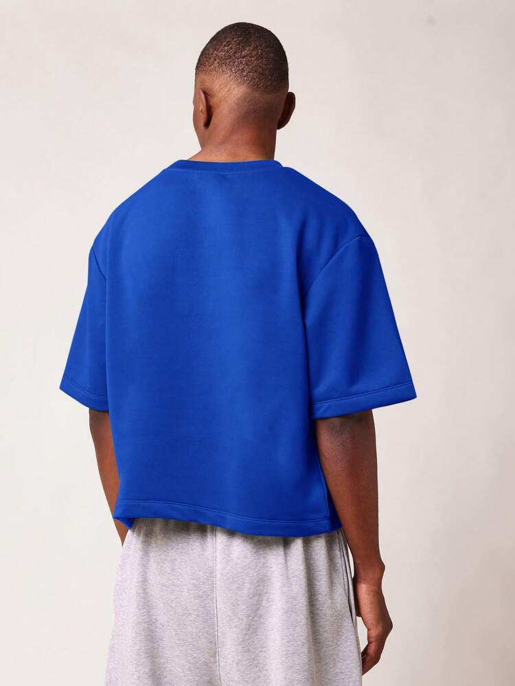 Kastenförmiges Kurzarm-Sweatshirt