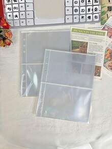 Zazumi A5尺寸文件夹，双扣封面，10个替换内袋，DIY散页照片收藏册，流行收纳架，返校必备，学习用品。 - 彩色 - 查看 10