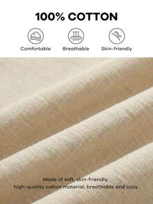 Siren Gaze 女士撞色滚边收腰无袖连衣裙，亚麻休闲收腰喇叭连衣裙，100%纯棉夏季连衣裙 - 杏色 - 查看 7