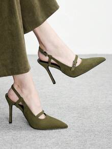 CUCCOO BIZCHIC Women Pumps Valentine's Day - Army Green - View 4