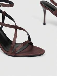 CUCCOO SZL Women's Pointed Toe Buckle Design Fashion High Heel Sandals For Daily Wear Summer - Coffee Brown - View 10