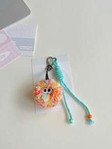 POKOJA LAND Breloc colorat cu pom-pom, pandantiv drăguț cu frânghie țesută și accesoriu pentru telefon - Multicolor - Vizualizare 14