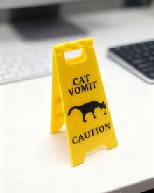 POKOJA LAND - BESTSELLERS 1-Pack Cat Vomit & Wet Floor Caution Sign - Warning Alert Signboard - Multicolor-1PCS - View 5
