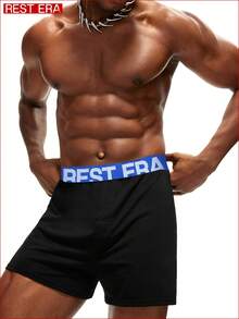 3pcs/Set Men's Letter Printed Airy Pants - Multicolor - View 3