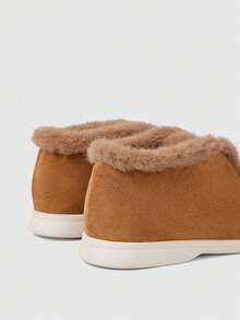 Sleekvia Women's Plush Lining Casual Versatile Flat Shoes Valentine's Day - Camel - View 9