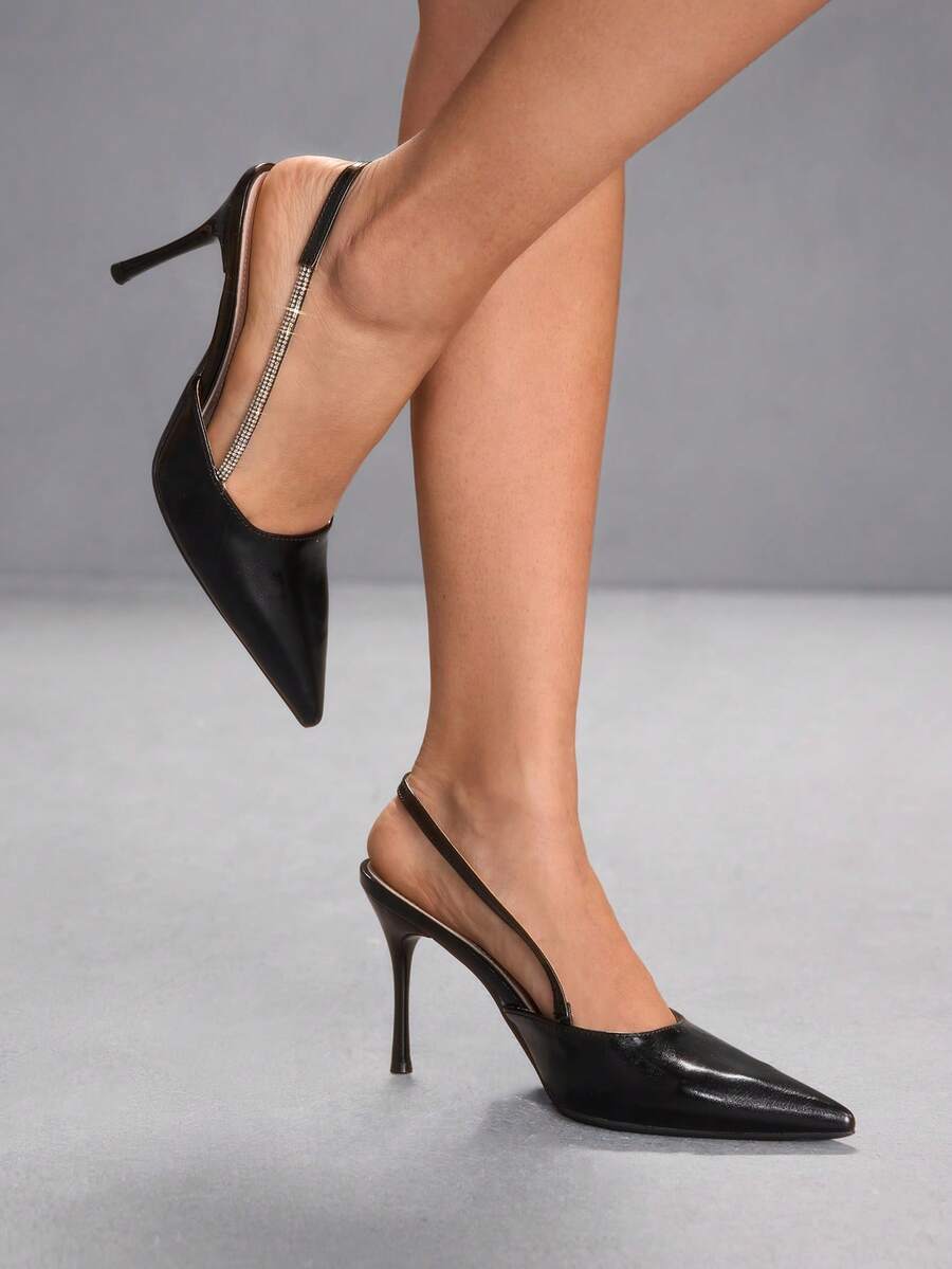 CUCCOO SZL Women's Pointed Toe Elegant Daily Versatile Fashion High Heels Spring Shoes - Black - View 1