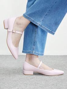 CUCCOO BIZCHIC 简约大方、时尚百搭、休闲通勤女式高跟鞋 - 淺粉色 - 查看 3