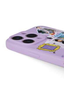 FRIENDS X SHEIN Movie Screen Print Purple Mobile Phone Case,, Suitable For 11-17 Pro Max - Light purple - View 4