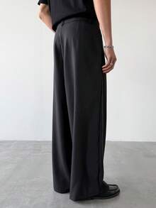 Manfinity Mode 男士西裤，休闲裤，商务休闲风，适合日常约会和商务聚会，送给男友和丈夫的必备礼物 - 黑色 - 查看 2