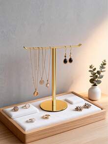 Toallero dorado, toallero en forma de T para baño, toallero de cocina, que hace que el almacenamiento de toallas sea talla grande simple y conveniente - Dorado - Ver 7