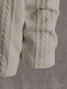 NEON BLANC Men's Round Neck Diamond Patch Casual Versatile Daily Wear Long Sleeve T-Shirt - Khaki - View 5