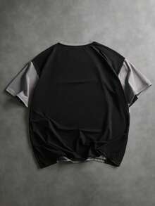 STYNVO Colorblock Round Neck Short Sleeve Fashionable Top, Summer - Multicolor - View 2