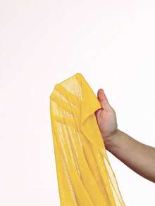 Sexy Mesh Split Maxi Nightgown For Women, Valentine's Day - Yellow - View 7