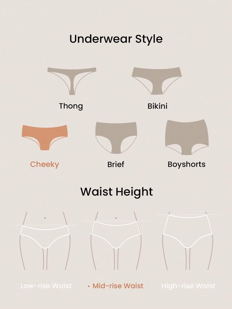 3-Pack Mid-Waist Cheeky