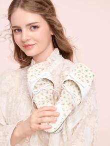 CUCCOO DOLLMOD Women Flat Sandals Valentine's Day - White - View 3