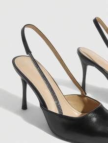 CUCCOO SZL Women's Pointed Toe Elegant Daily Versatile Fashion High Heels Spring Shoes - Black - View 8