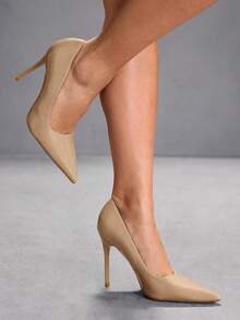 CUCCOO SZL 女鞋 女士尖头细高跟鞋 简约优雅 时尚性感杏色女士高跟鞋 适合派对、宴会、夜店等场合 女鞋 - 鏡面杏 - 查看 3