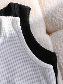 Gestricktes Trägerhemd für Teenager Mädchen, vielseitig einsetzbare Urlaubstops für Frühling/Sommer, geeignet für Urlaub, Reisen und verschiedene Anlässe - Verschiedenfarbig - Übersicht 3