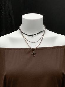 EgrlEra Vintage Off Shoulder Solid Color Ruched Waist Long Sleeve T-Shirt - Brown - View 5