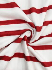 Resyla Women's Round Neck Striped Heart Print Casual Versatile Commuting Short Sleeve T-Shirt - Multicolor - View 3