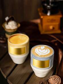 Cirelle Rustic Ceramic Coffee Mug – Gold Accent Attached, Unique Design Cup For Espresso, Latte & Cappuccino, Artisan Stoneware Mug, Housewarming & Coffee Lover Gift - Multicolor - View 6