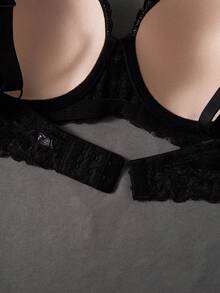 DesireSculpt 3pcs Sexy Lace Patchwork Women's Lingerie Set - Multicolor - View 7