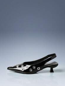 CUCCOO GRLICON Women's Pointed Toe Elegant High Heel Pumps - Black - View 2