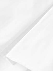 SHEIN MOD 大码荷叶边拼接纯色百褶迷你裙 - 白色 - 查看 4