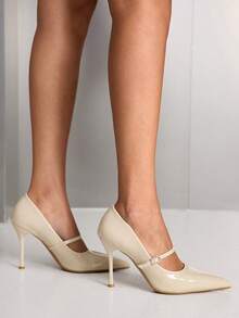 CUCCOO SZL Women Shoes Women's Pointed Stiletto Apricot Women's High Heel Shoes Fashion Sexy Party Banquet Nightclub Fashion Simple High Heel Women's Shoes Valentine's Day - Beige - View 7