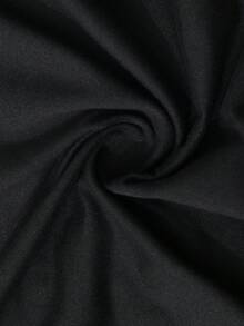 ROMWE MEN Street Life 男士休闲卡通字母印花T恤，夏季款 - 黑色 - 查看 8