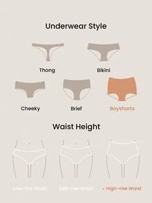 LUVLETTE Plus 3-Pack Soft Cotton High-Waist Boyshorts Women Underwear Panty Set - Multicolor - View 12