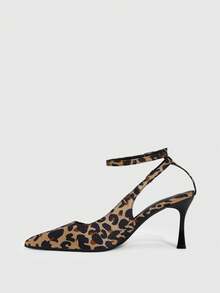 CUCCOO SZL Women's Fashionable Sexy Leopard Print Pointed Toe High Heels Spring Shoes - leopard print - View 3