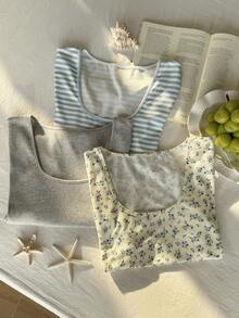 Comfortcana 3件套 女士加大码休闲圆领日常短袖T恤 - 彩色 - 查看 4