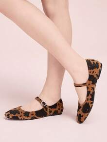 CUCCOO DOLLMOD Sepatu Flat Wanita Ujung Bulat Nyaman dengan Pita Merah Muda Modis dan Elegan, Sepatu Musim Semi, Liburan Musim Semi, Paskah, Hari Valentine - Hitam coklat - View 3