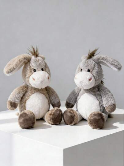 POKOJA LAND 9.84inch Donkey Plush Toy-Soft And Cuddly Donkey Plush Toy, Cute Fun Time, Cute Farm Life Cuddle Gift, Super Soft Plush Toy For Kids And Adults, Bedside Sofa Plush Decoration Collectibles