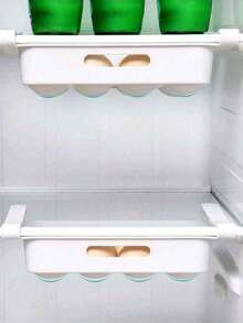 1件/2件装房车厨房悬挂式收纳架，冰箱鸡蛋水果储物盒抽屉式保鲜盒厨房配件冰箱收纳架 - 彩色 - 查看 8