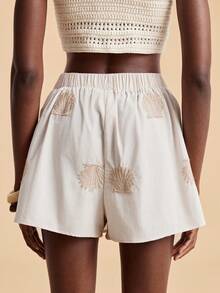 Travachic Quần short nữ màu đen in hoa, thiết kế dệt kim, ống đứng, kiểu Boho, thích hợp cho kỳ nghỉ, tiệc trà chiều, mùa cưới, du lịch biển, du lịch thành phố, kỳ nghỉ Boho, lễ hội âm nhạc, đồ đi biển, lễ Phục sinh, đi biển cho nữ, quần short thanh lịch, kỳ nghỉ, buổi hòa nhạc, kỳ nghỉ nhiệt đới, lễ hội, phong cách Bohemian, cho mùa xuân hè và mùa thu. - Màu Khaki - Xem 2