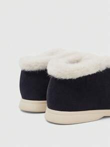 Sleekvia Women's Plush Lining Casual Versatile Flat Shoes - Navy Blue - View 9