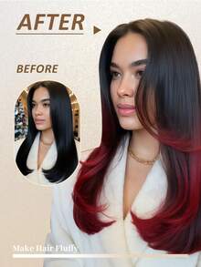 4PCS Straight Clip In Hair Extensions Human Hair, Double Weft Invisible Design With 8 Clips, 99J# Wine Red Premium Remy Hair, 12‑18 Inch, For Full‑Head Volume Boost, Perfect For Women & Girls Daily Wear, Fall Outfits, Halloween And Christmas Holiday - S99J - View 5
