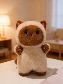 POKOJA LAND 可爱猫咪毛绒玩具，可爱站立猫咪毛绒玩偶，迷人黑猫毛绒娃娃，儿童生日礼物，儿童节礼物，情人节礼物，感恩节礼物及其他节日礼物，桌面床头装饰系列 - 彩色 - 查看 5