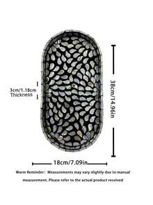 1PC Oval Shaped Modern Shell Tray, Surface Coated With Melted Paint - Suitable For Christmas, Halloween, Thanksgiving, Valentine's Day And Other Occasions - Multicolor - View 15