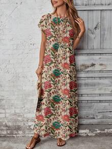 EMERY ROSE Casual Versatile Patterned Summer Dress For Women - Multicolor - View 6