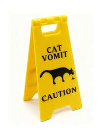 POKOJA LAND - BESTSELLERS 1-Pack Cat Vomit & Wet Floor Caution Sign - Warning Alert Signboard - Multicolor-1PCS - View 2