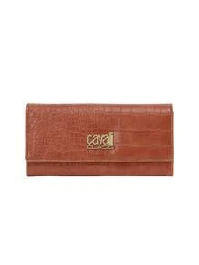Cavalli Class Women's Foldable Wallet Large Brown - Brown - View 1