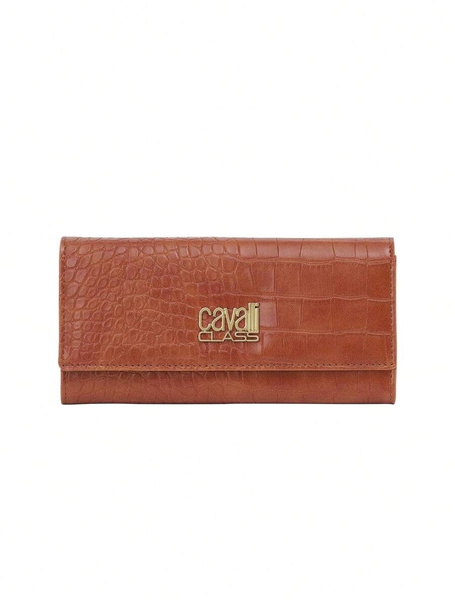 Cavalli Class Women's Foldable Wallet Large Brown - Brown - View 1