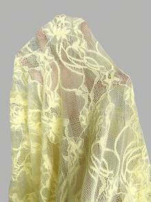 Athîral Women's Elegant Sexy Solid Color Lace Backless Dress - Light Yellow - View 6