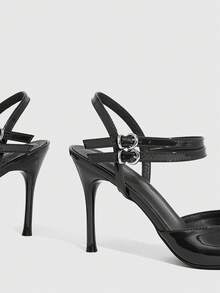 CUCCOO SZL Women Shoes Women Pointed Stiletto Black Ankle Strap Fashion Sexy Dinner Party Business Commuter Women High Heel Shoes Empty Shoes - Black - View 6