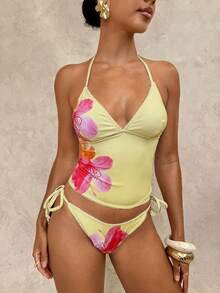 Swim Glamine Sweet Cherry Plaid Bikini Set - Multicolor - View 5