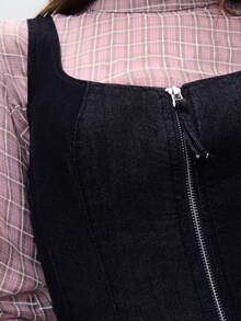 Nöista 这款休闲深蓝色牛仔拉链上衣，是春夏外出的理想之选。 - 藏蓝色 - 查看 6